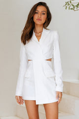 RUNAWAY Azima Blazer Dress White