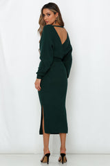 Vision Of You Midi Dress Forest Green