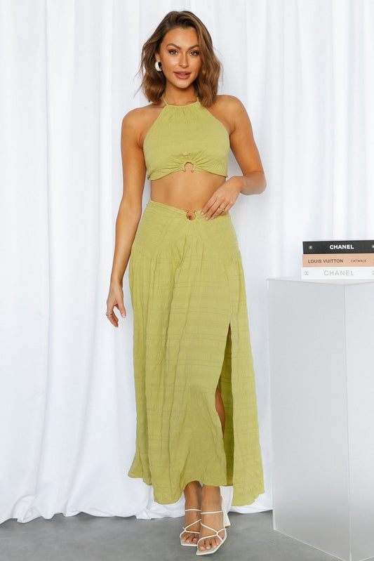 Sunlight Moments Maxi Skirt Olive