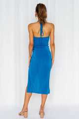 No Bad Vibes Midi Dress Blue