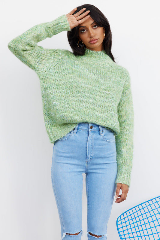 Ascent To Cuteness Knit Jumper Green