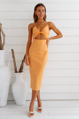 RUNAWAY Sendai Midi Dress Orange