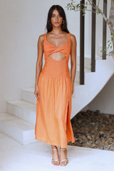 Azure Eyes Maxi Dress Orange