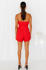 Overthrow You Romper Red