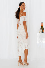 Highest Favour Midi Dress White