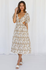 Aloha Times Midi Dress Brown