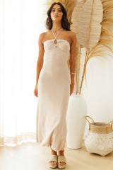 Stand Still Maxi Dress Beige