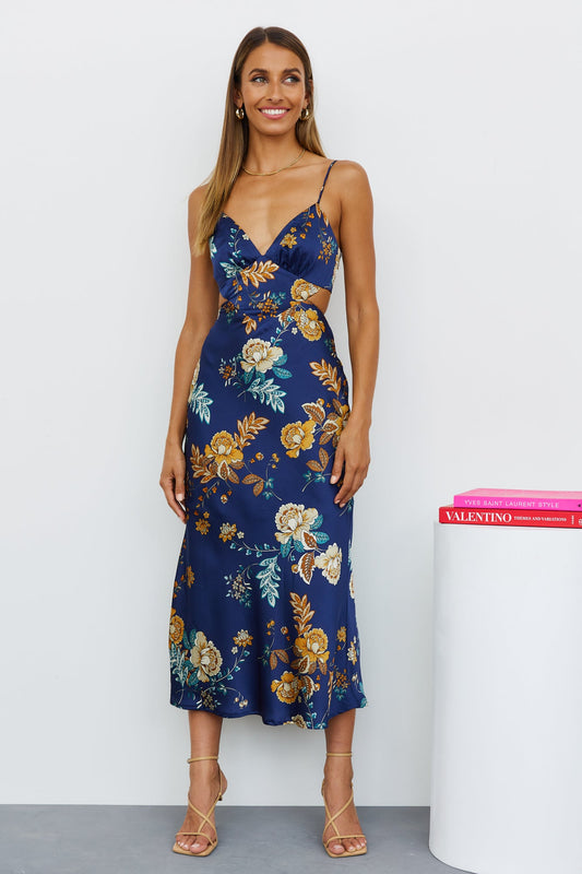 Your Windy Days Midi Dress Navy