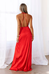 DEAR EMILIA Flair Of The Night Maxi Dress Red