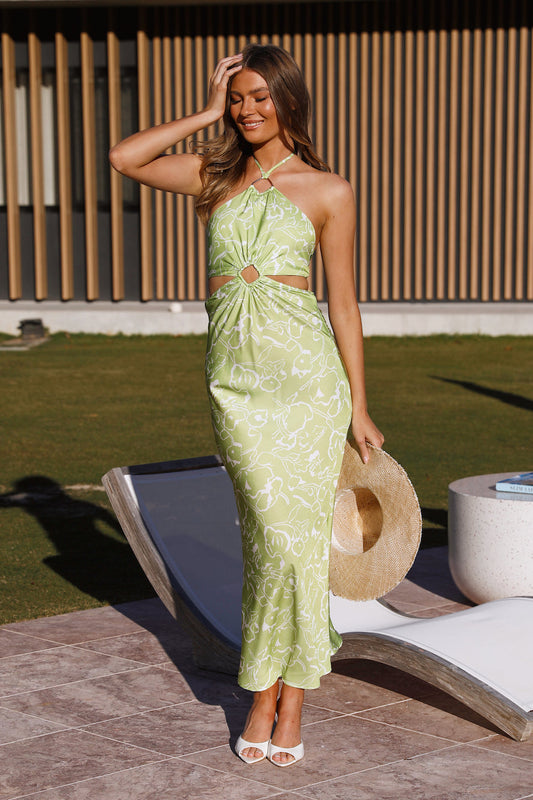 Eclipsed Thoughts Maxi Dress Green