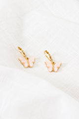 Silken Wings Earrings Pink