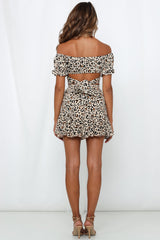 Vertical Vision Skirt Leopard