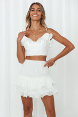 Adios Mini Skirt White