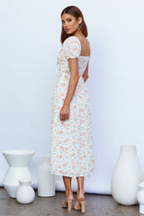 Not Too Far Midi Dress White