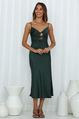 First Times Midi Dress Dark Green