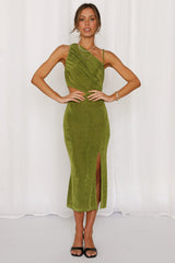 Block It Out Midi Dress Green