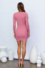 Feeling Wavy Dress Rose