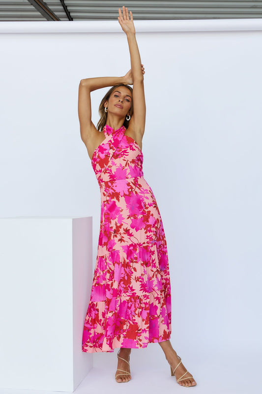 Love Loop Midi Dress Fuchsia