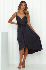 Fuel To My Fire Midi Dress Navy