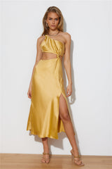 Dreamy Look Midi Dress Yellow