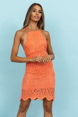 Boho Chic Heart Dress Tangerine