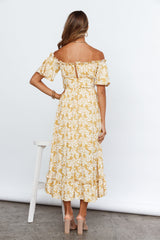 Boho Muse Midi Dress Yellow