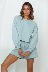 HELLO MOLLY Laidback Lover Top Duck Egg Blue