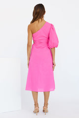 Live Your Youth Midi Dress Hot Pink