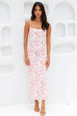 Blissful Dawn Midi Dress Pink