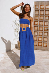 Iconic Revival Maxi Skirt Blue