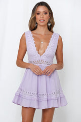 Why Sit And Wait Dress Lavender