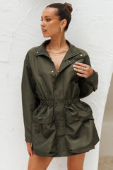 LIONESS Quentin Parachute Jacket Jungle Green