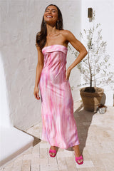 Flirting Game Maxi Dress Pink