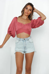 Living Doll Crop Top Rose