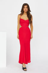 Reborn With You Midi Dress Red