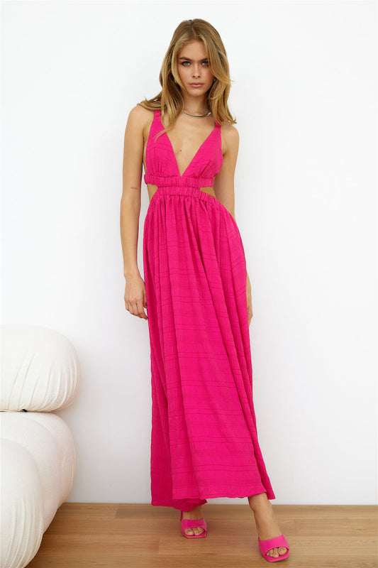 Wholesome Life Midi Dress Pink