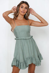 Waves Of Love Dress Olive