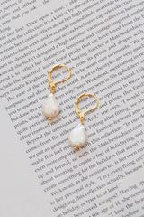 Whisper Of The Heart Earrings Gold And White