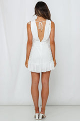 Crying Crystals Dress White