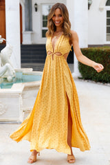 HELLO MOLLY No Other Love Maxi Dress Yellow