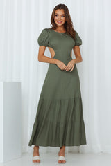 Devoted To The Sun Maxi Dress Khaki