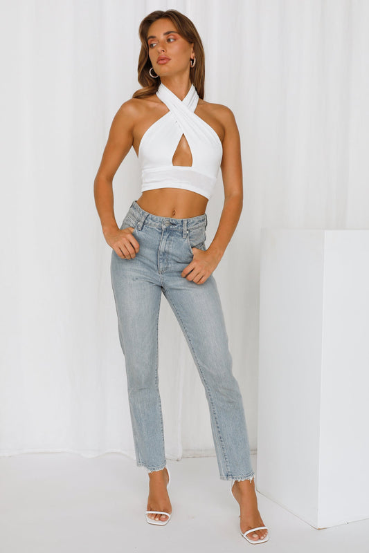 Bakers Delight Crop Top White