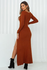 Snug It Maxi Dress Rust