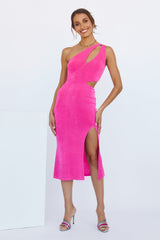 Ring Ring Midi Dress Hot Pink