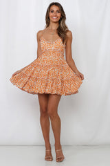 Heel Turn Dress Orange