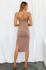 Sleek Like Me Midi Dress Brown