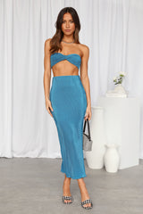 Balancing Act Maxi Skirt Blue