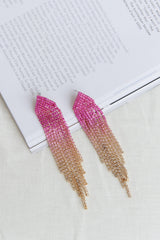 Spaced Out Earrings Pink Silver