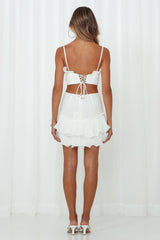 Adios Mini Skirt White