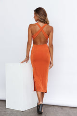 Question Time Maxi Dress Orange